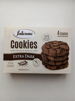 Печенье сахарное Cookies с темным шоколадом , falcone, Италия, 200 гр 2084